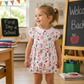 Toddler Girl School Day Sweetness Collared Short Sleeve Bubble