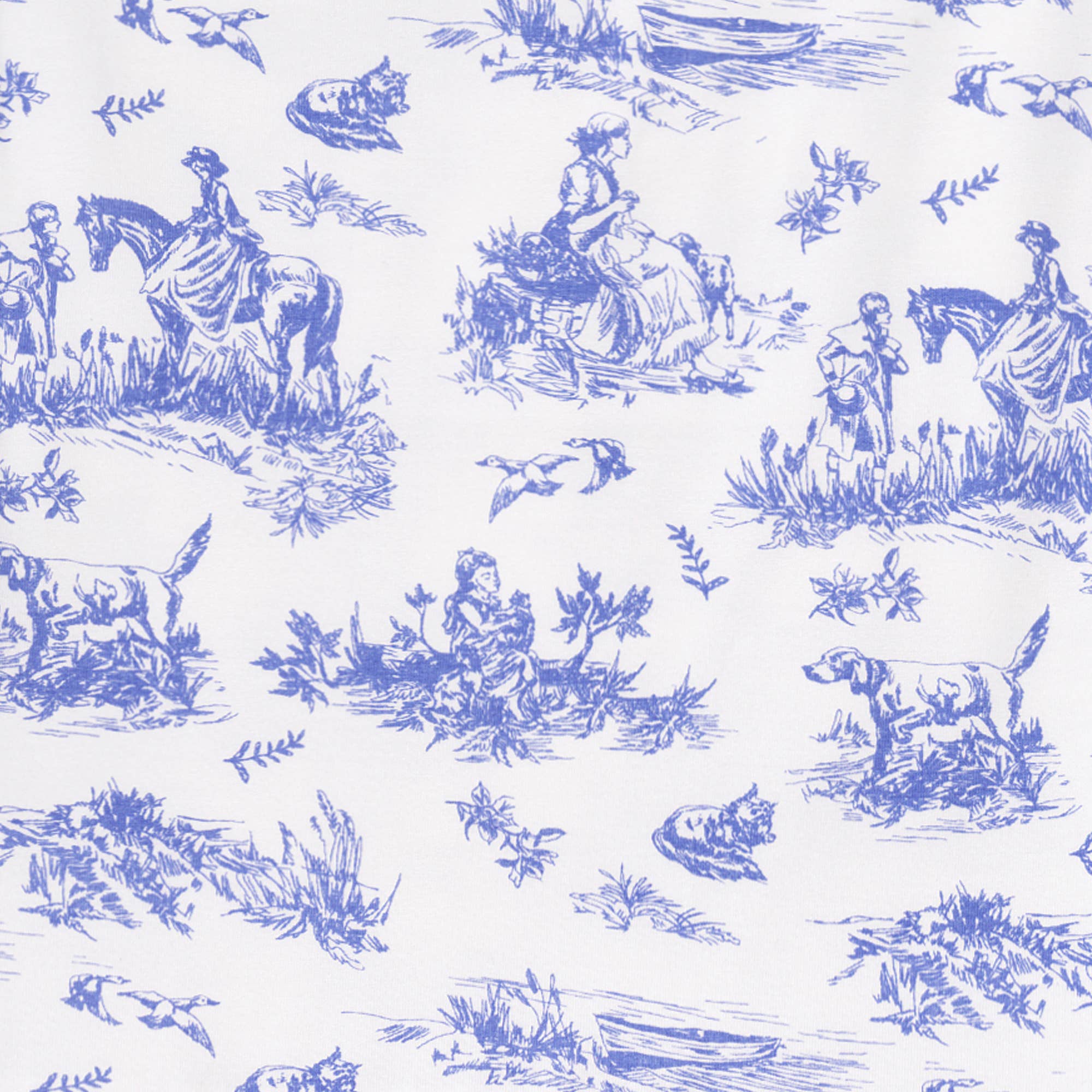 Toile de Jouy Girl Bamboo Pajama Set - Magnolia BabyLong Pajamas