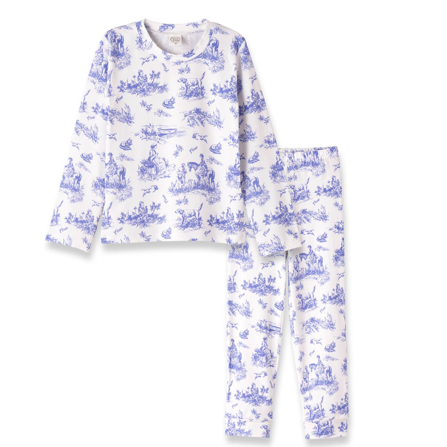 Toile de Jouy Girl Bamboo Pajama Set - Magnolia BabyLong Pajamas