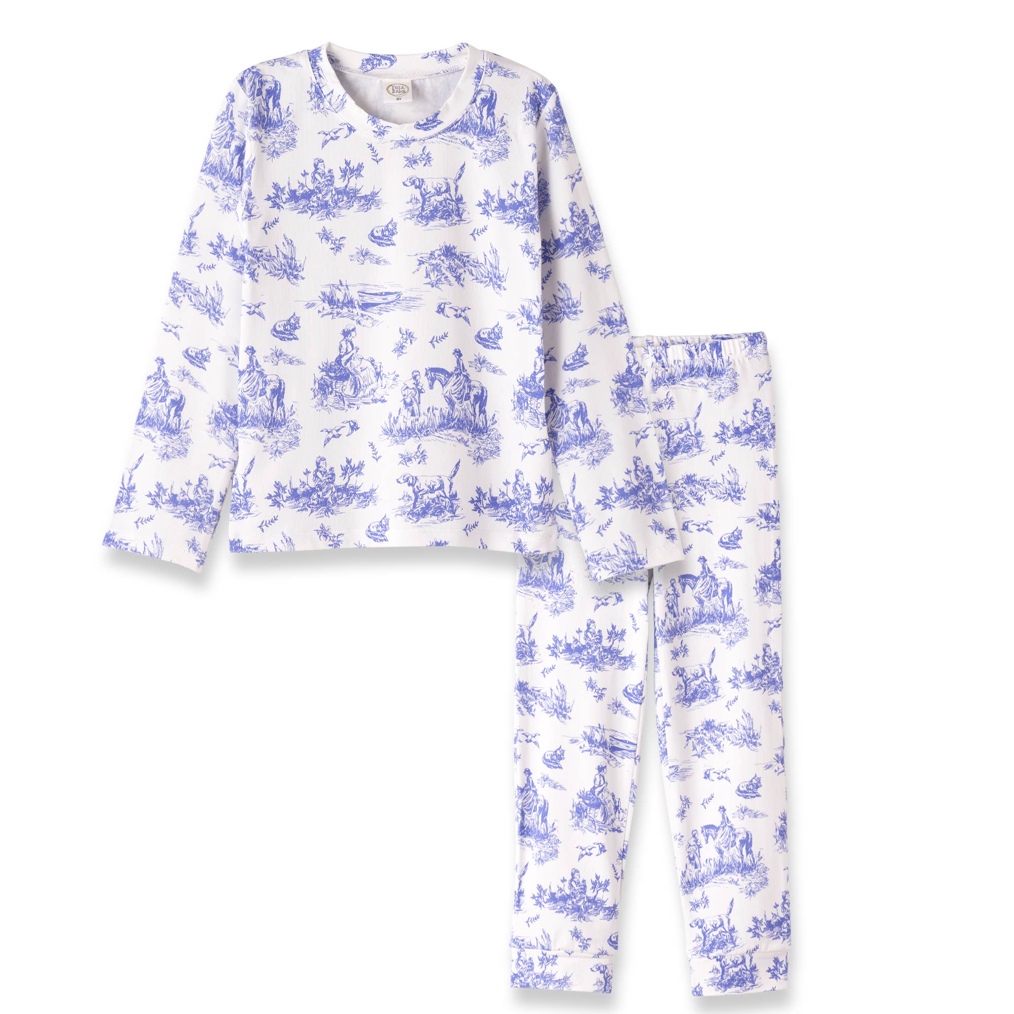 Toile de Jouy Girl Bamboo Pajama Set - Magnolia BabyLong Pajamas