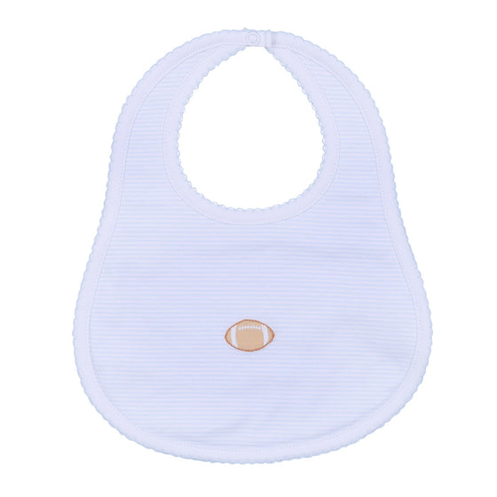 Touchdown Cutie Embroidered Bib - Light Blue - Magnolia BabyBib