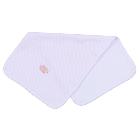 Touchdown Cutie Embroidered Burp Cloth - Pink - Magnolia BabyBurp Cloth