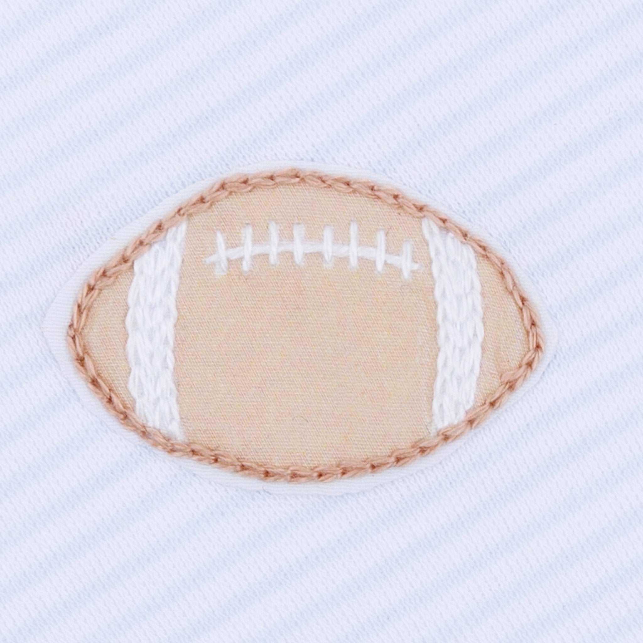 Touchdown Cutie Embroidered Diaper Conver Set - Light Blue - Magnolia BabyDiaper Cover