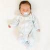 Touchdown Cutie Embroidered Footie - Light Blue - Magnolia BabyFootie