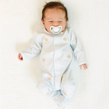  Touchdown Cutie Embroidered Footie - Light Blue - Magnolia BabyFootie