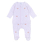 Touchdown Cutie Embroidered Ruffle Footie - Pink - Magnolia BabyFootie