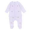Touchdown Cutie Embroidered Ruffle Footie - Pink - Magnolia BabyFootie