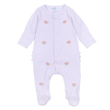  Touchdown Cutie Embroidered Ruffle Footie - Pink - Magnolia BabyFootie