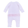 Touchdown Cutie Embroidered Ruffle Footie - Pink - Magnolia BabyFootie