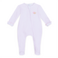 Touchdown Cutie Embroidered Ruffle Zip Footie - Pink - Magnolia BabyFootie
