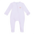 Touchdown Cutie Embroidered Ruffle Zip Footie - Pink - Magnolia BabyFootie