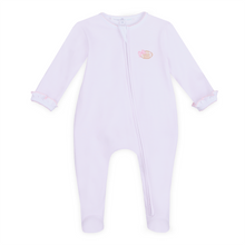  Touchdown Cutie Embroidered Ruffle Zip Footie - Pink - Magnolia BabyFootie