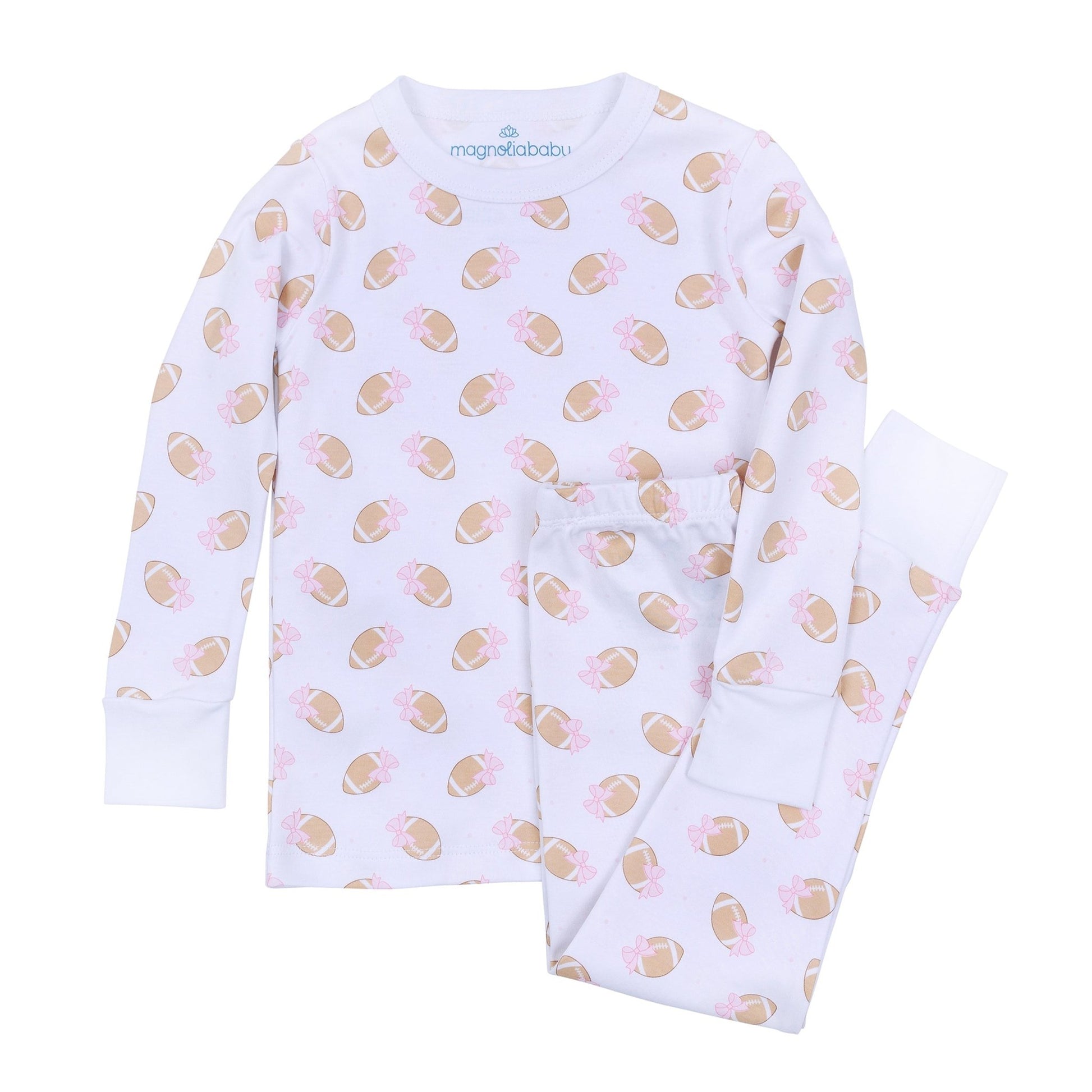 Touchdown Cutie Long Pajamas - Pink - Magnolia BabyLong Pajamas