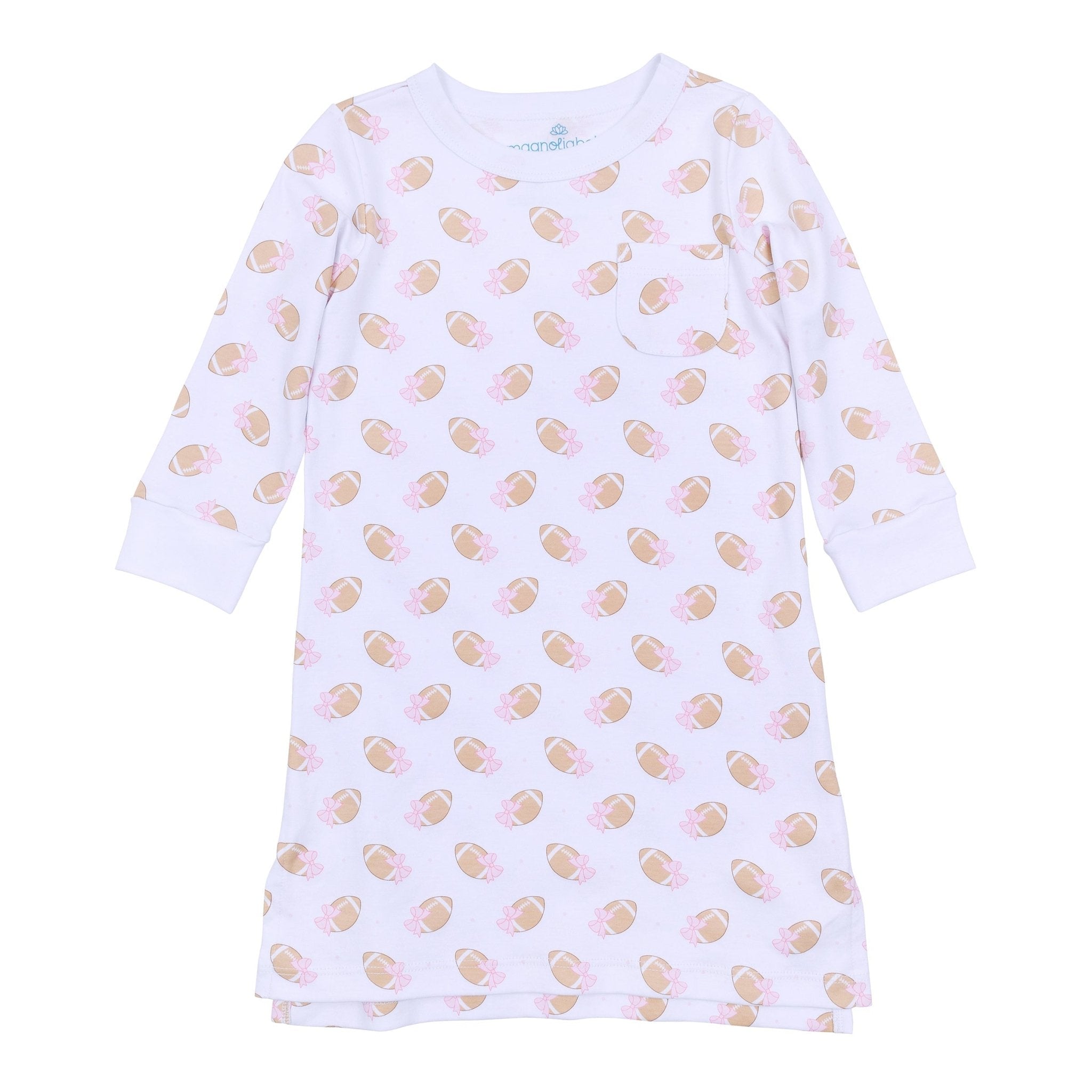 Touchdown Cutie Long Sleeve Nightdress - Pink - Magnolia BabyNightdress