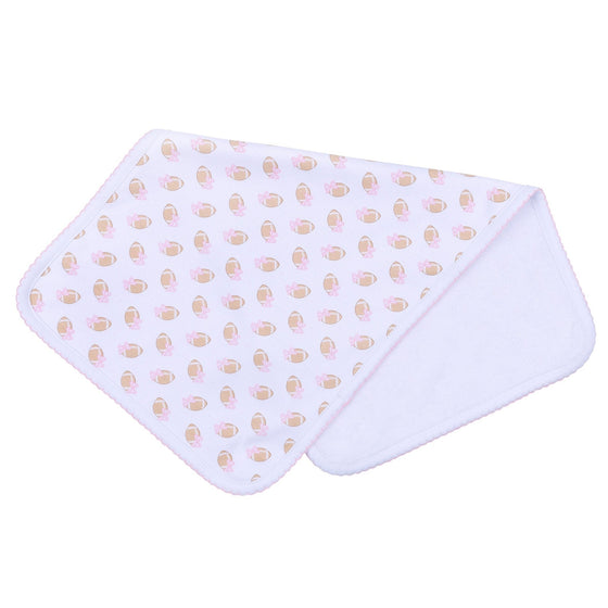 Touchdown Cutie Print Burp Cloth - Pink - Magnolia BabyBurp Cloth