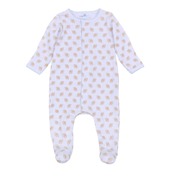 Touchdown Cutie Print Footie - Light Blue - Magnolia BabyFootie