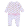 Touchdown Cutie Print Ruffle Footie - Pink - Magnolia BabyFootie