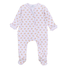  Touchdown Cutie Print Ruffle Zip Footie - Pink - Magnolia BabyFootie
