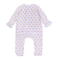 Touchdown Cutie Print Ruffle Zip Footie - Pink - Magnolia BabyFootie