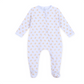 Touchdown Cutie Print Zip Footie - Light Blue - Magnolia BabyFootie