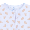 Touchdown Cutie Print Zip Footie - Light Blue - Magnolia BabyFootie