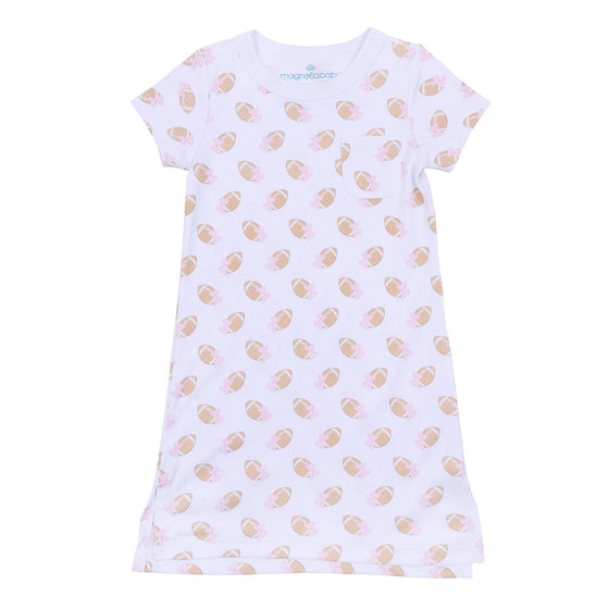 Touchdown Cutie Short Sleeve Nightdress - Pink - Magnolia BabyNightdress