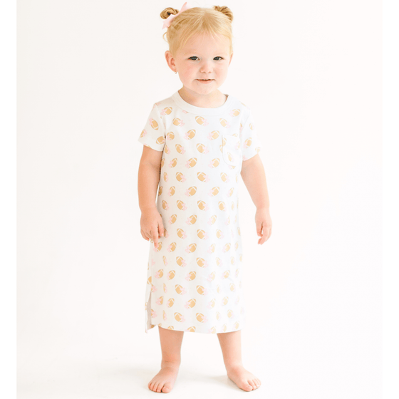 Touchdown Cutie Short Sleeve Nightdress - Pink - Magnolia BabyNightdress