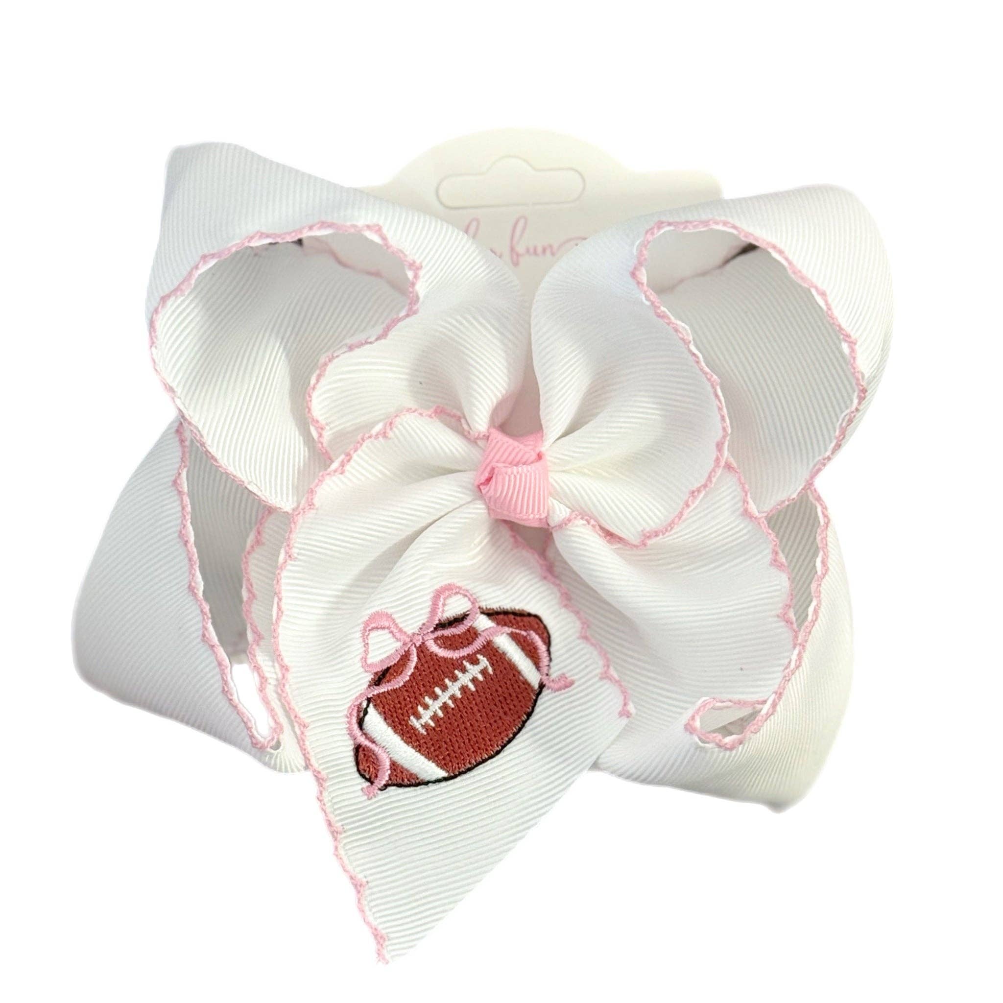 Touchdown Embroidered Bow - 5" - Magnolia BabyHair Clip