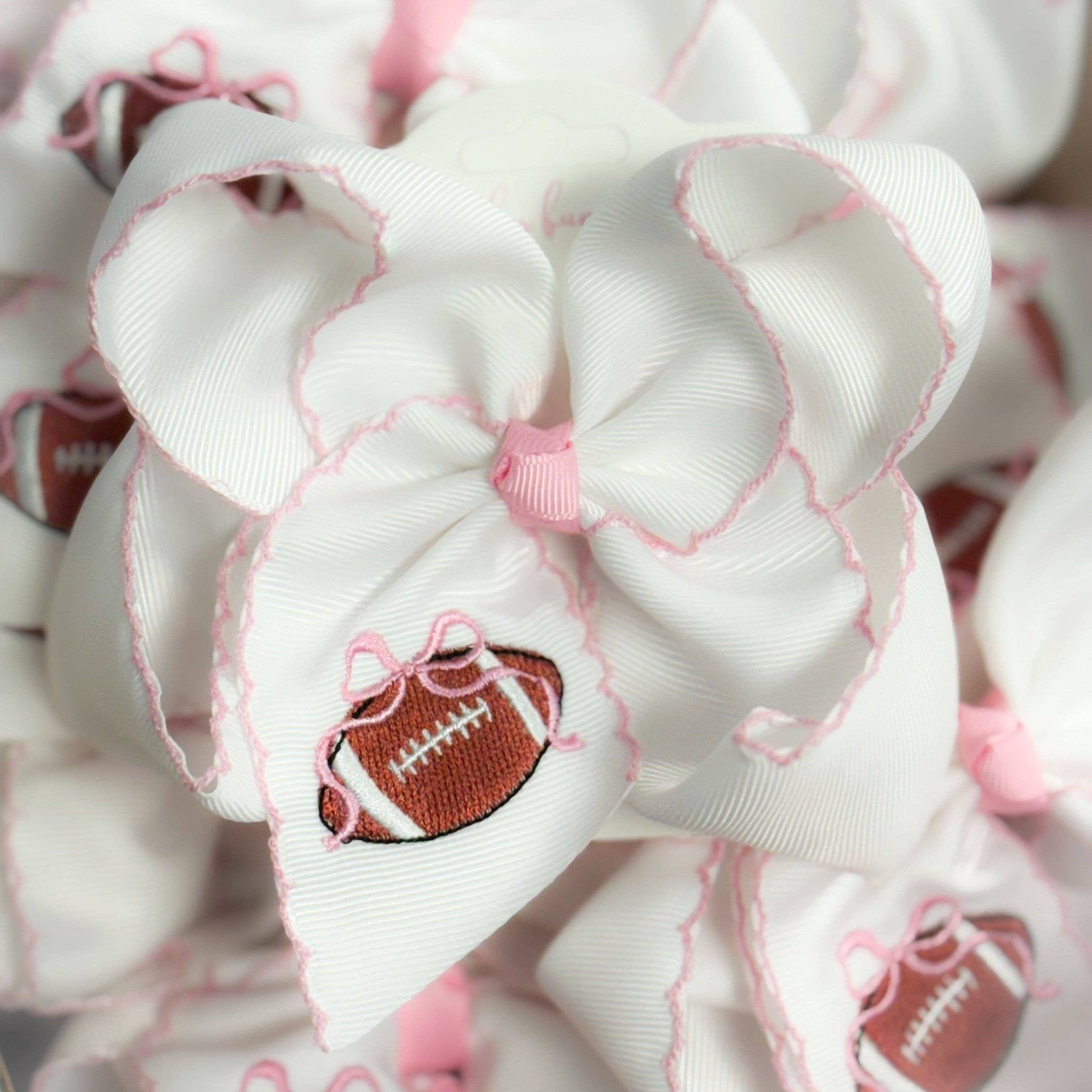 Touchdown Embroidered Bow - 5" - Magnolia BabyHair Clip