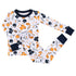 Touchdown Navy-Orange Long Pajamas - Magnolia BabyLong Pajamas