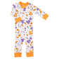 Touchdown Orange-Purple Zipper Pajamas - Magnolia BabyZipper Pajamas