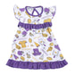Touchdown Purple-Gold Dress - Magnolia BabyDress