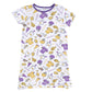 Touchdown Purple-Gold Girl's Nightdress - Magnolia BabyNightdress
