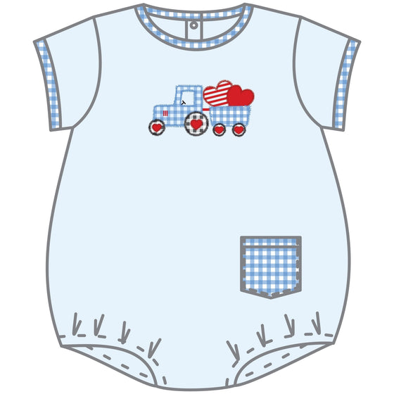 Tractor - Full of Love Applique Bubble - Magnolia BabyBubble