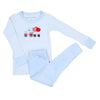 Tractor - Full of Love Applique Long Pajamas - Magnolia BabyLong Pajamas