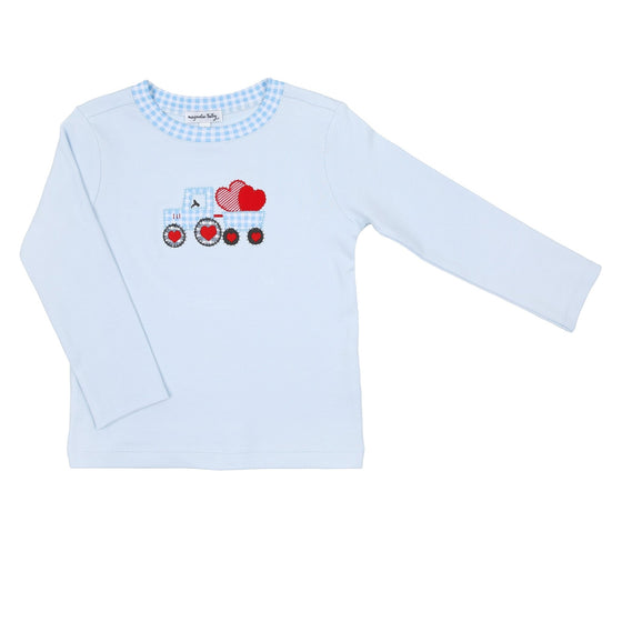 Tractor - Full of Love Applique Long Sleeve T - Shirt - Magnolia BabyT - Shirt