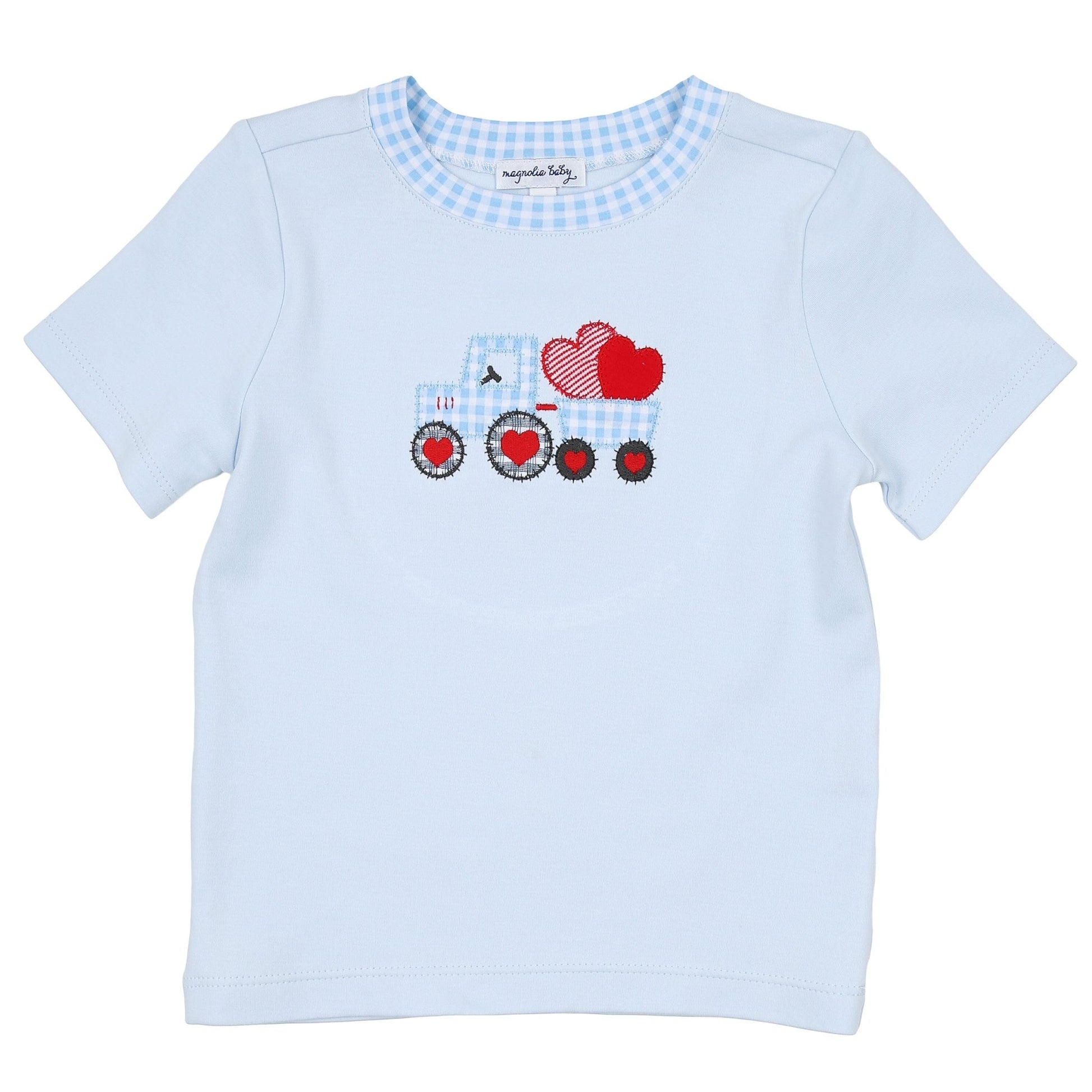 Tractor - Full of Love Applique Short Sleeve T - Shirt - Magnolia BabyT - Shirt