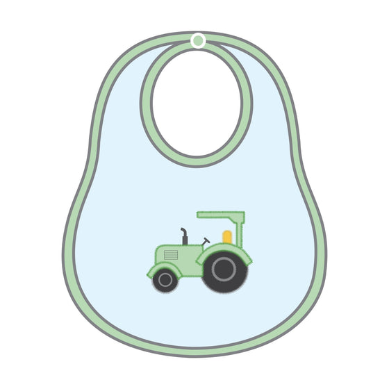 Tractor Time Applique Bib - Magnolia BabyBib