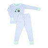 Tractor Time Applique Long Pajamas - Magnolia BabyLong Pajamas