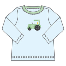  Tractor Time Applique Long Sleeve T-Shirt - Magnolia BabyT-Shirt