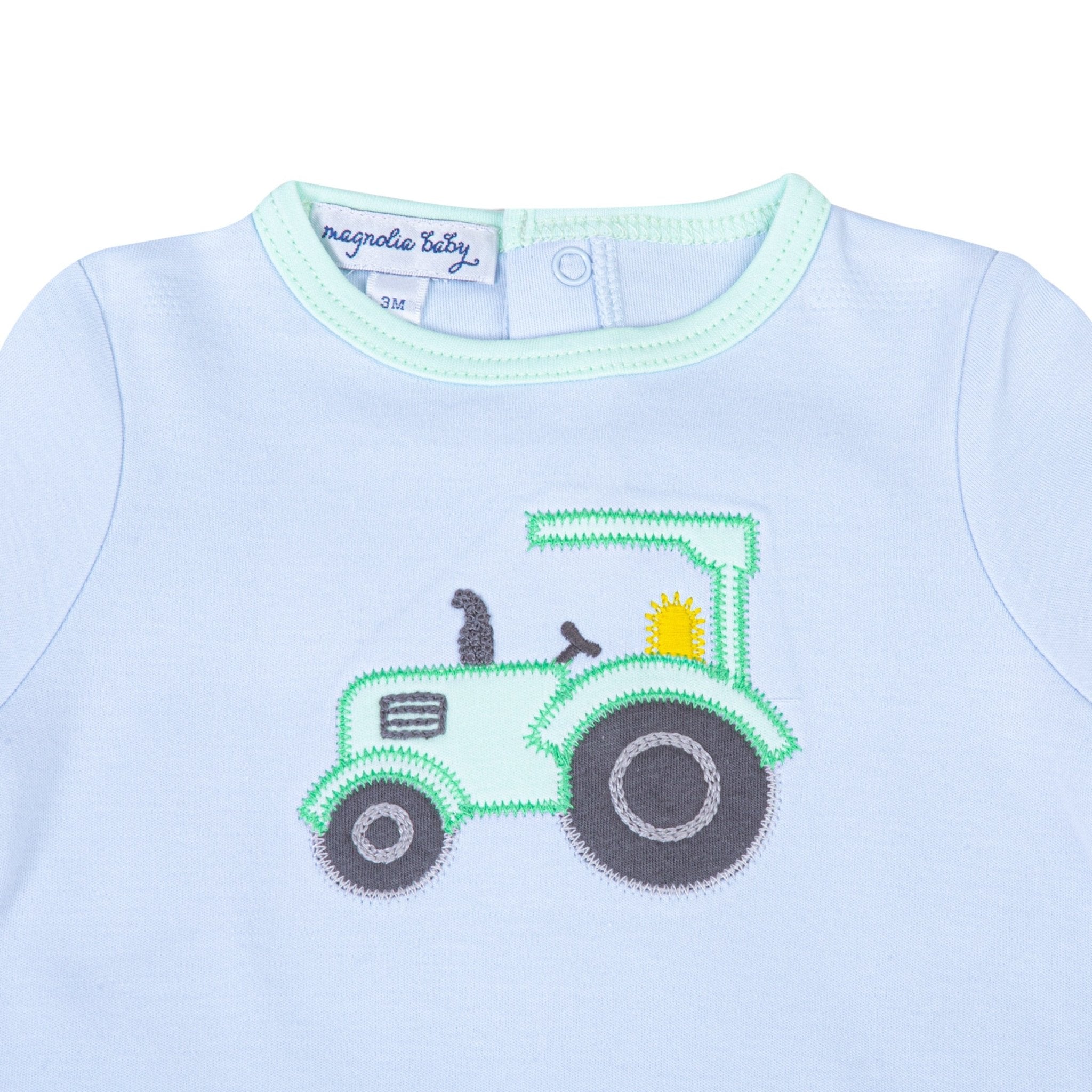 Tractor Time Applique Short Playsuit - Magnolia BabyShort Playsuit