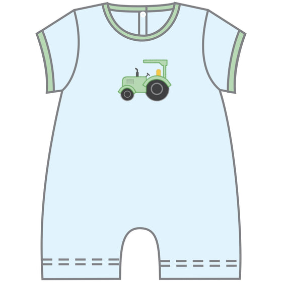 Tractor Time Applique Short Playsuit - Magnolia BabyShort Playsuit