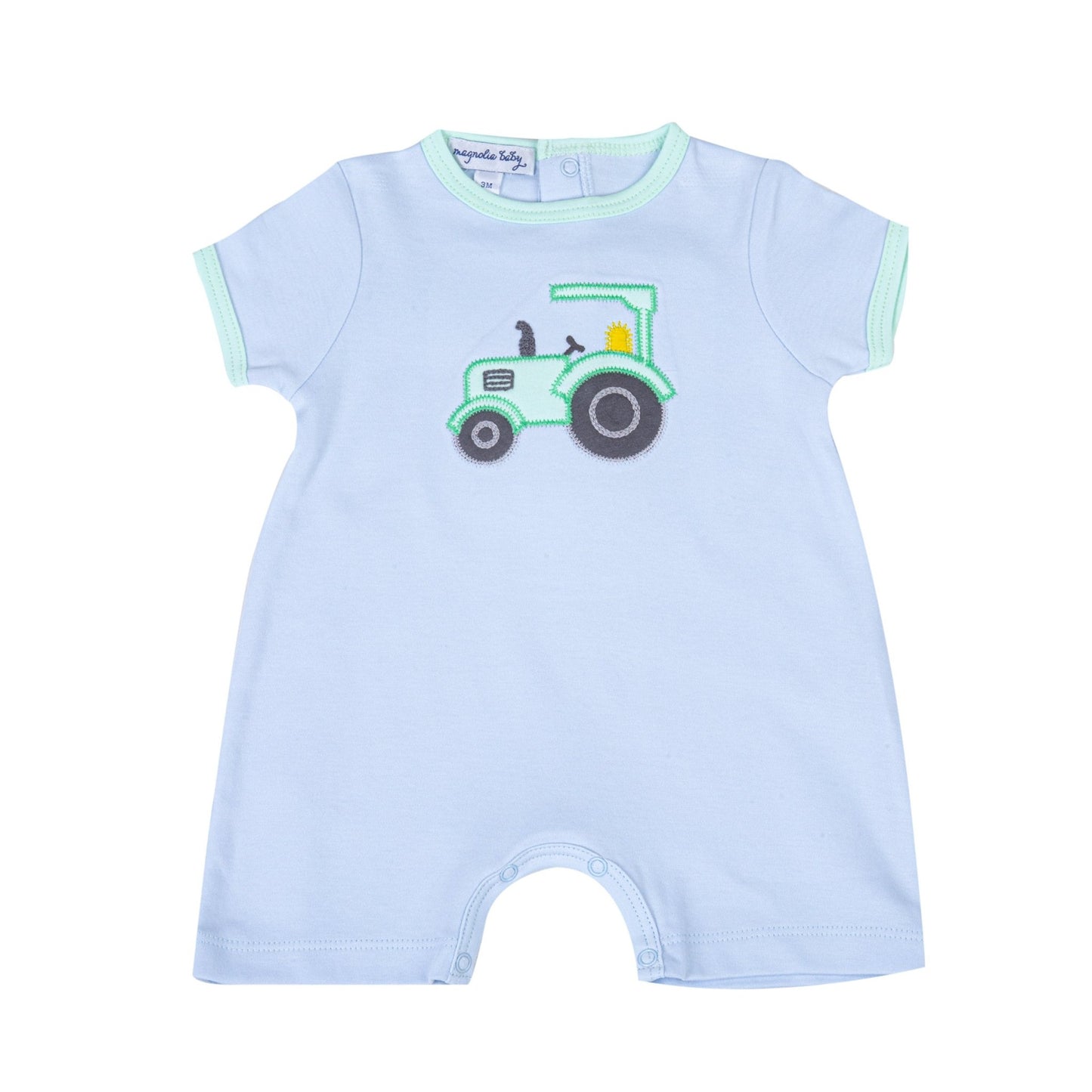Tractor Time Applique Short Playsuit - Magnolia BabyShort Playsuit