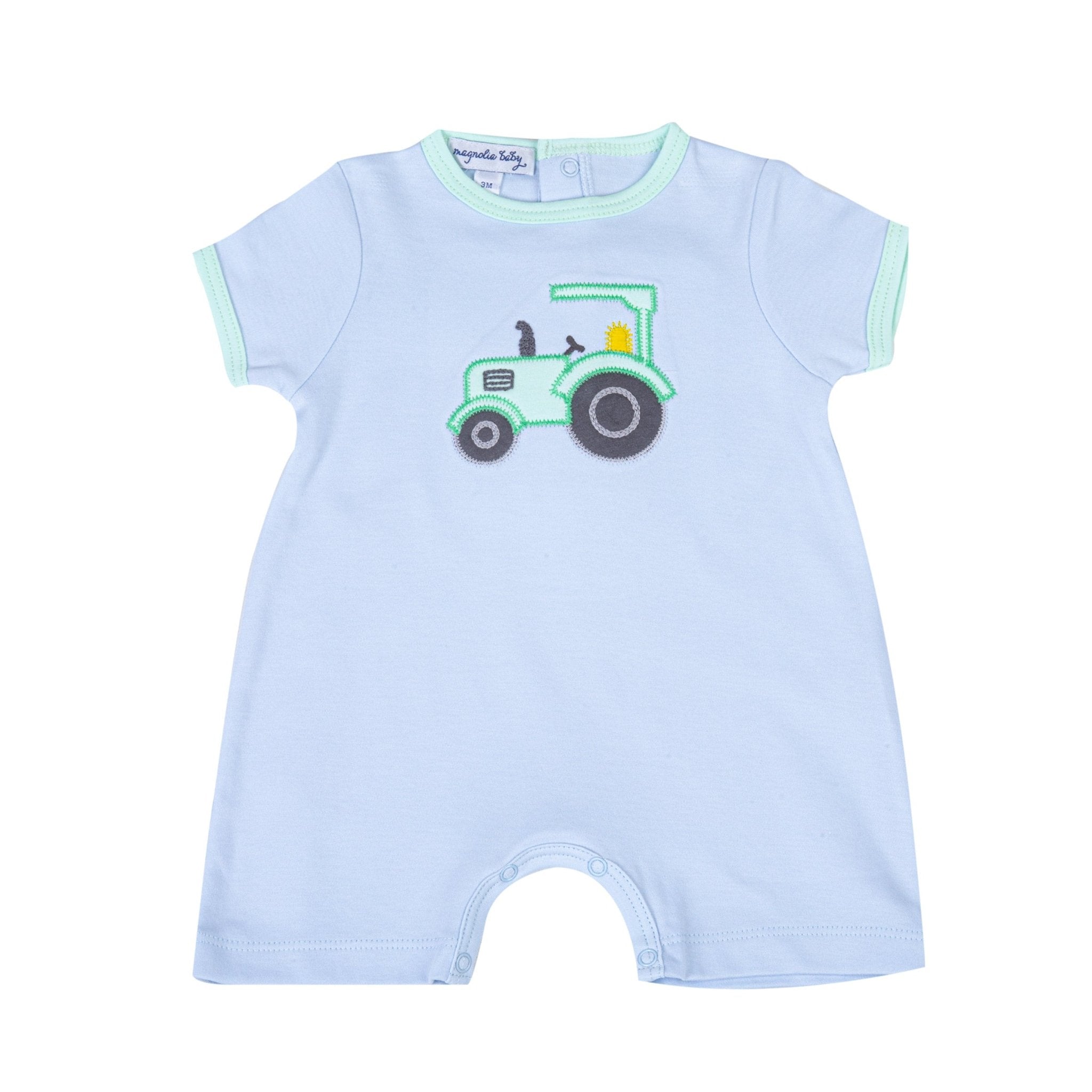 Tractor Time Applique Short Playsuit - Magnolia BabyShort Playsuit