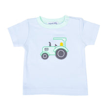  Tractor Time Applique Short Sleeve T-Shirt - Magnolia BabyT-Shirt