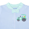 Tractor Time Applique Zip Pajamas - Magnolia BabyZipper Pajamas