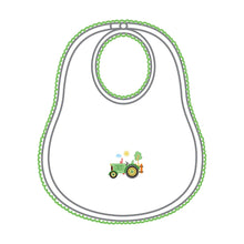  Tractor Time Embroidered Bib - Magnolia BabyBib