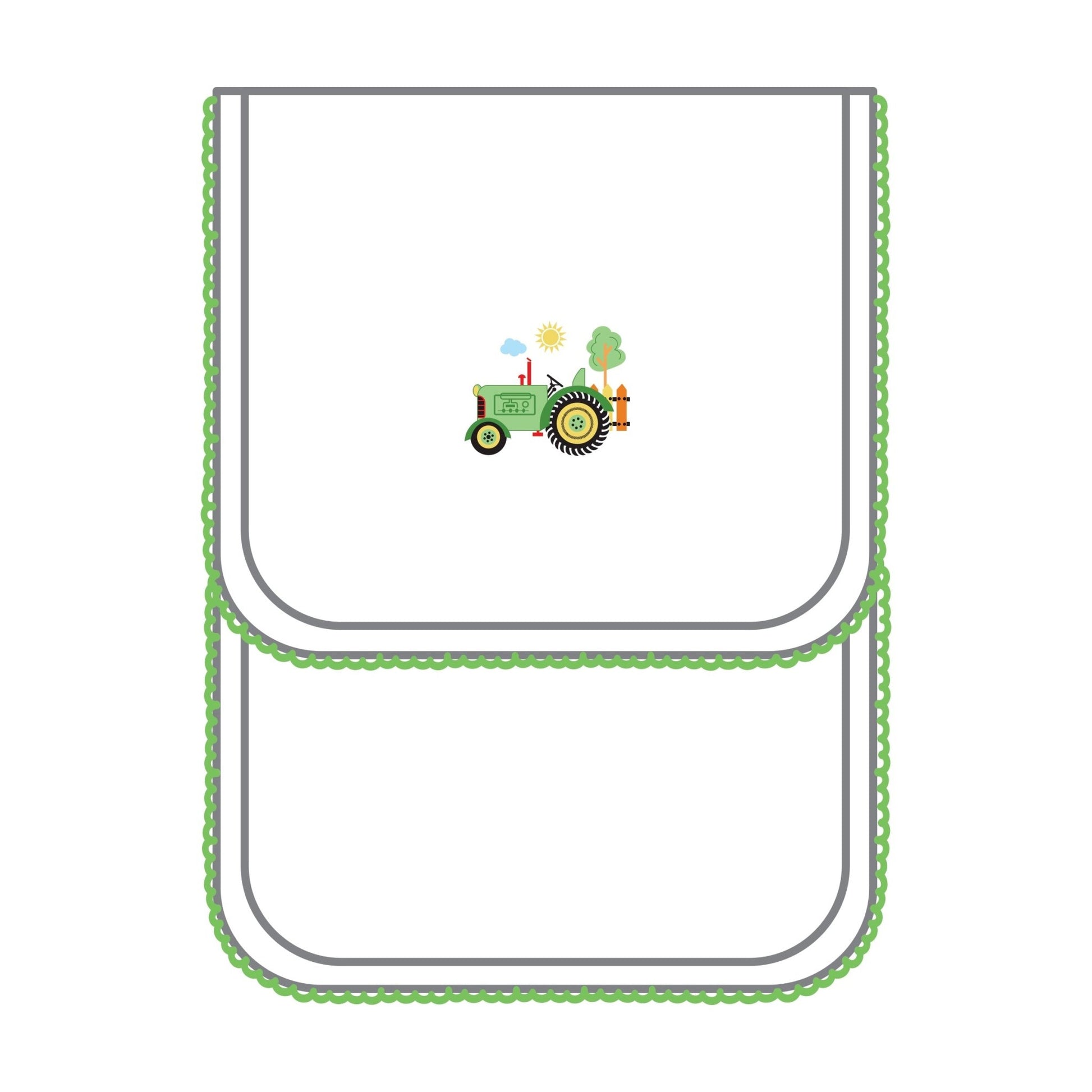 Tractor Time Embroidered Burp Cloth - Magnolia BabyBurp Cloth