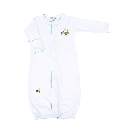 Tractor Time Embroidered Converter - Magnolia BabyConverter Gown