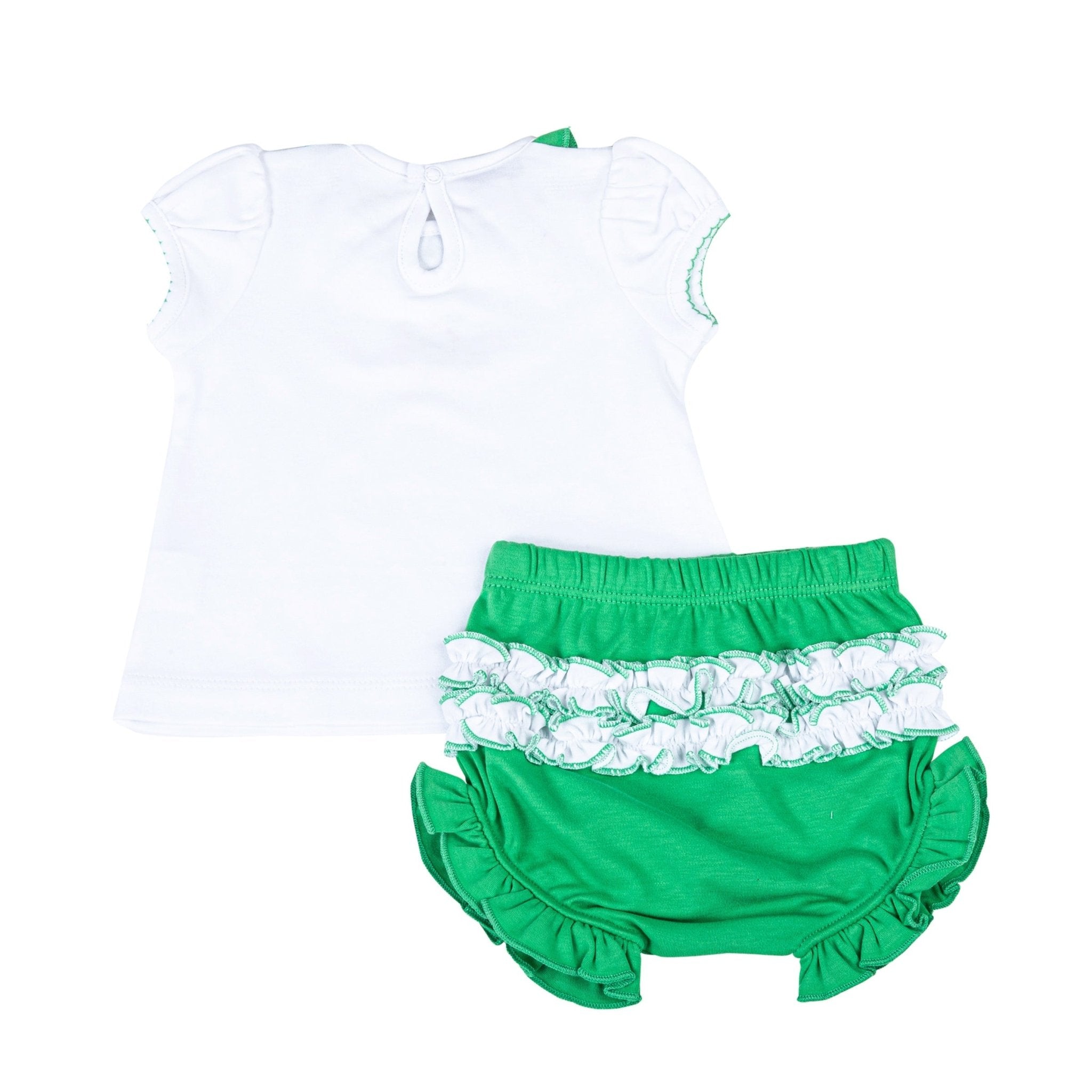 Tractor Time Embroidered Ruffle Diaper Cover Set - Magnolia BabyDiaper Cover